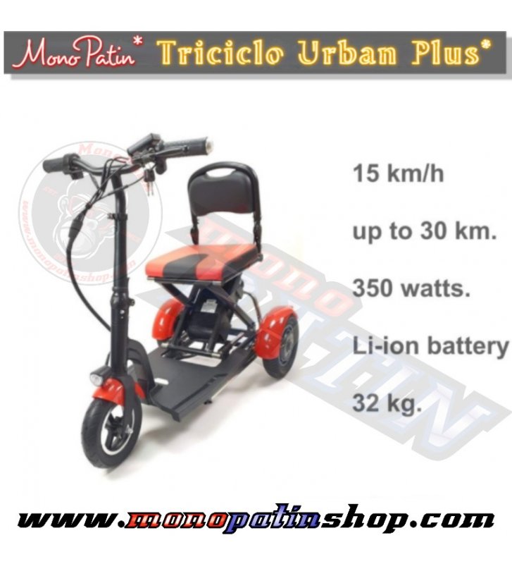 Triciclo-Scooter Eléctrico MonoPatin Movilidad Urban-Plus - 2