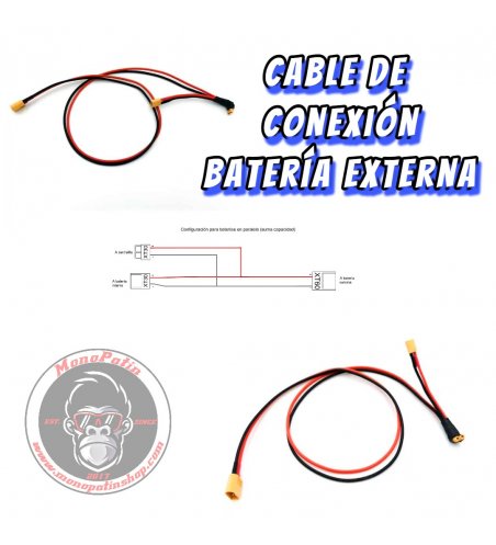 Cable de conexión paralela para batería externa